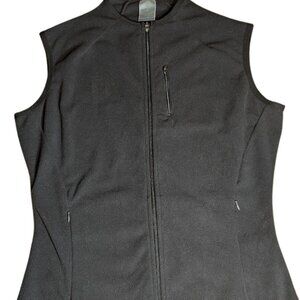VTG Womens Nike Vest Size M Performance Therma Fit Black Full Zip Fleece Pockets